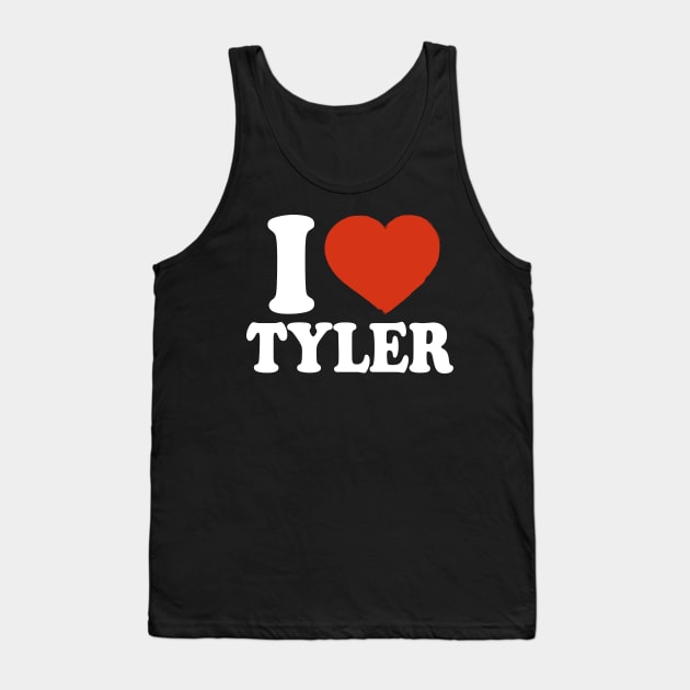 I Love Tyler Tank Top by Saulene